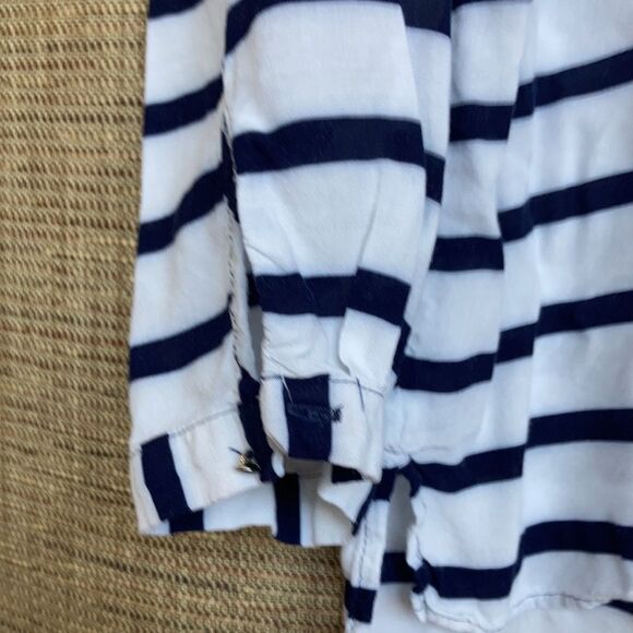 ZARA basic strip rayon blouse black and white colors - Picture 2 of 6